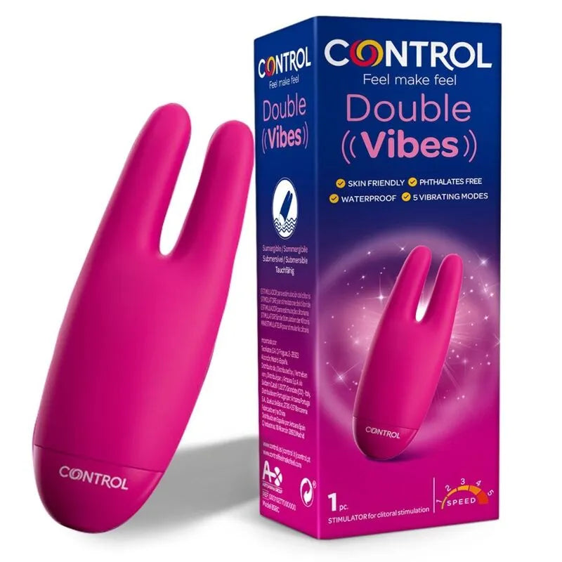 Stimulateur Clitoridien Double Vibrations Submersible Hypoallergénique