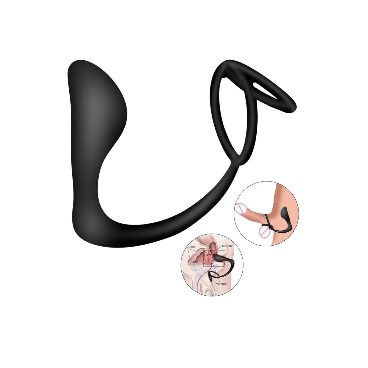 Stimulateur De Prostate En Silicone Avec Cockring