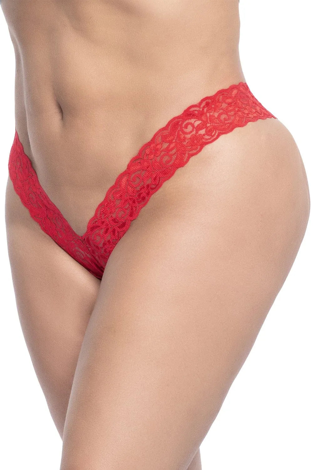 String Brésilien Rouge En Dentelle Grande Taille