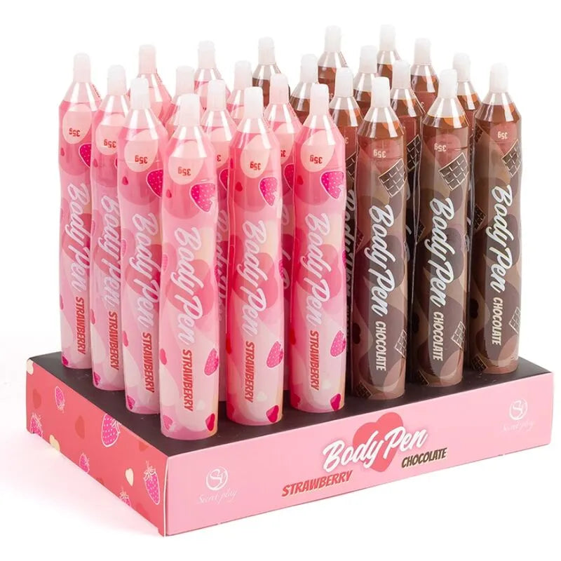 Stylo Body Painting Comestible Fraise Secret Play