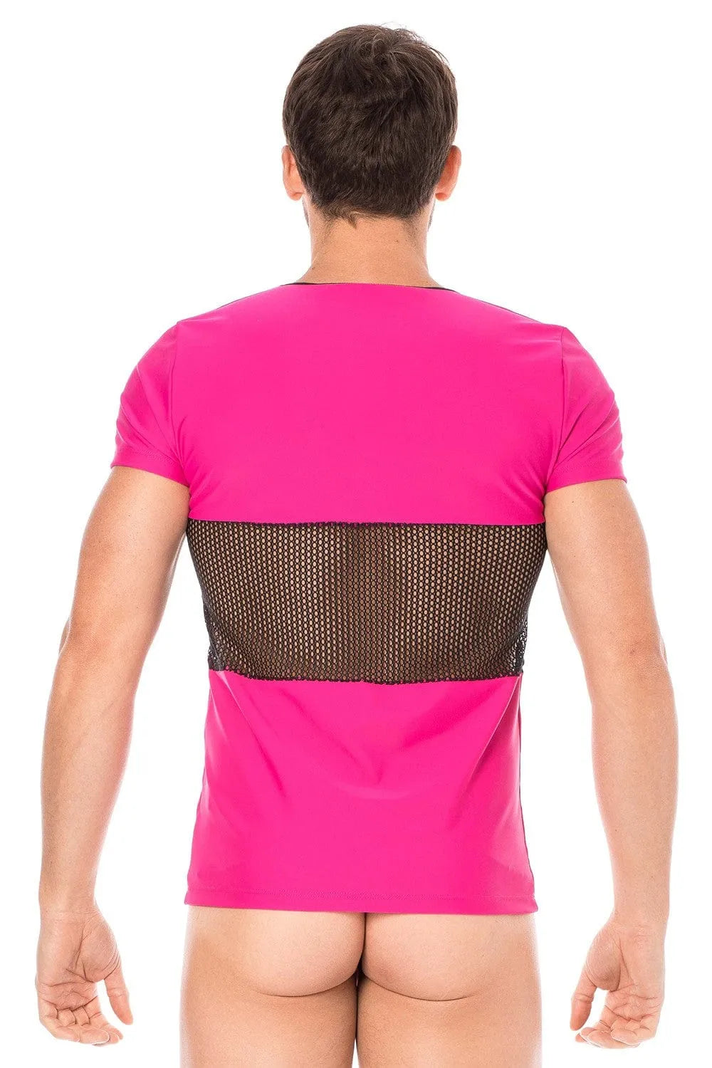 T-Shirt Magenta Design Urban Avec Fermetures Éclair