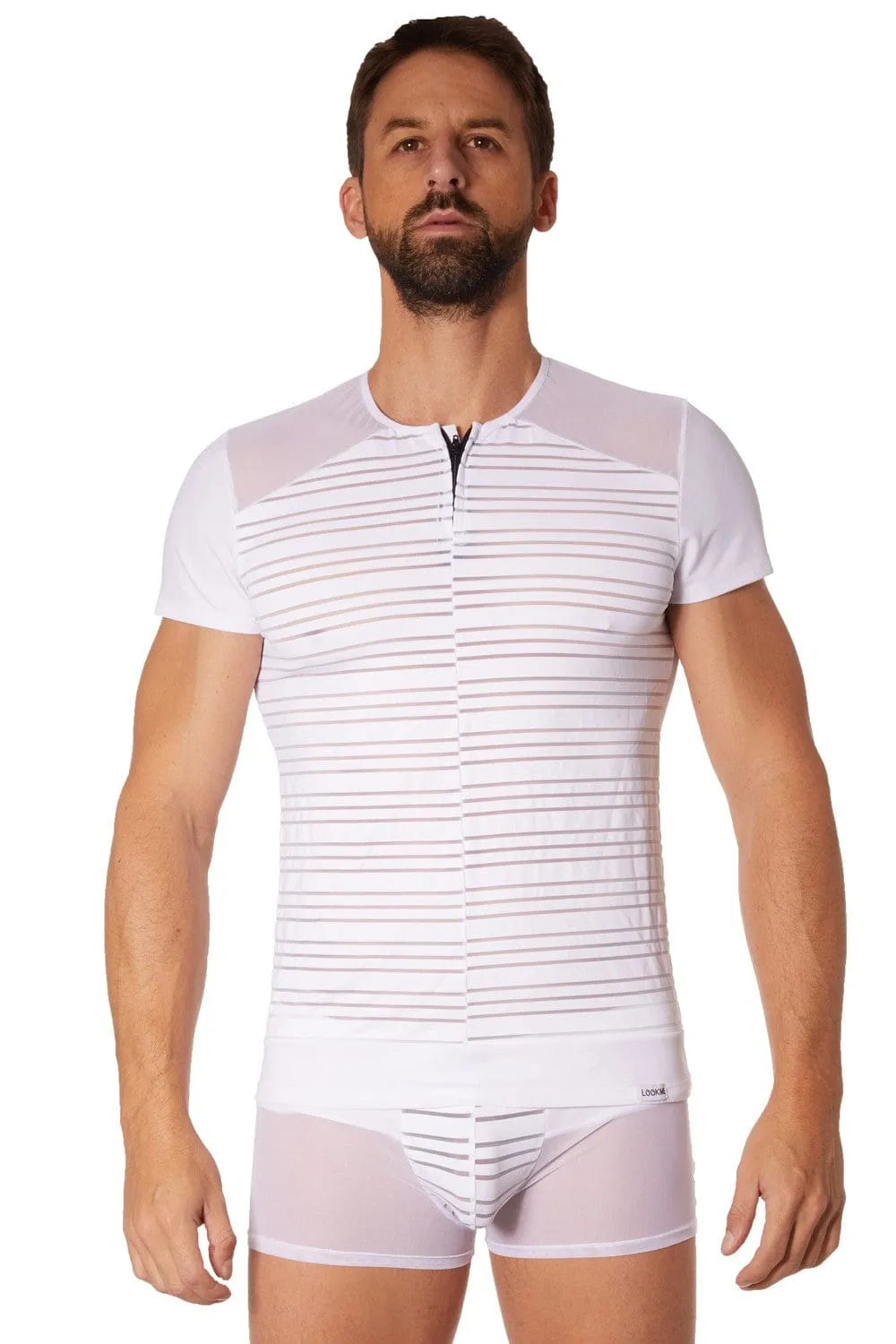 T-Shirt Sexy Blanc Transparent Moderne Pour Femmes