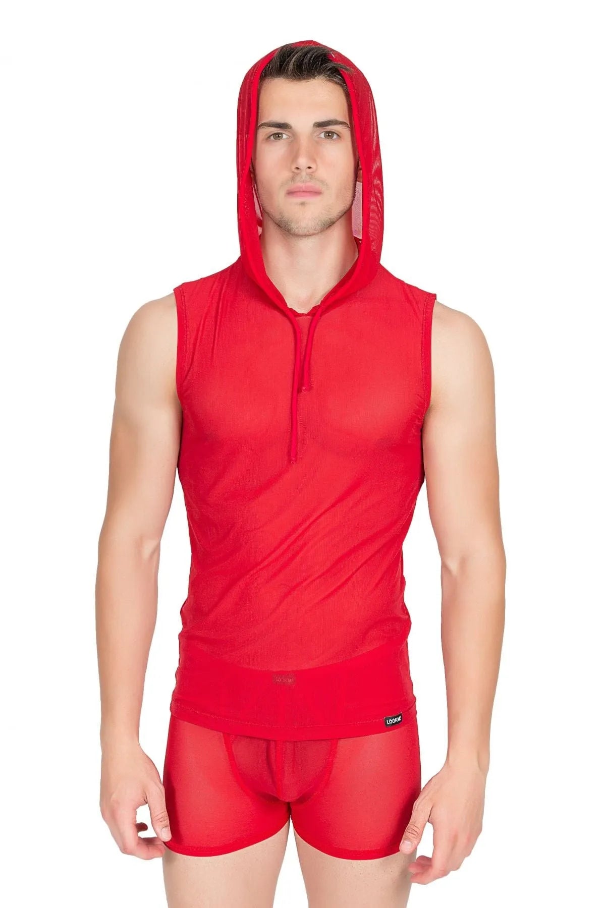 Tee-Shirt Transparent Avec Capuche En Polyester