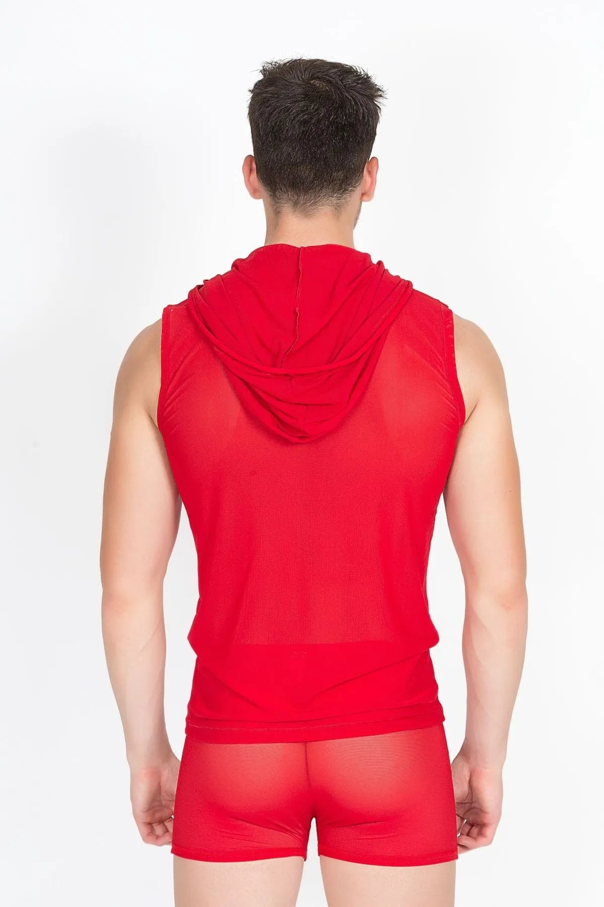 Tee-Shirt Transparent Avec Capuche En Polyester