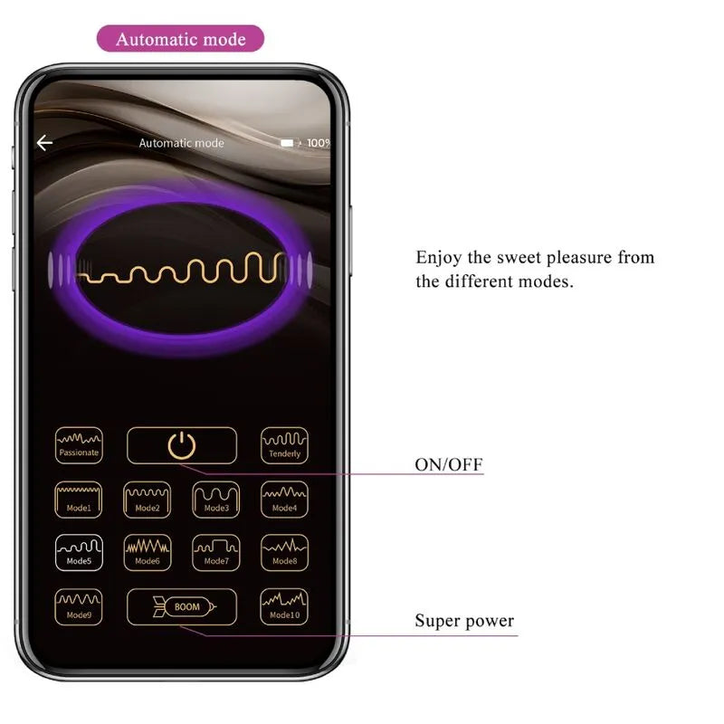Œuf Vibrant Contrôle App Silicone Lilas