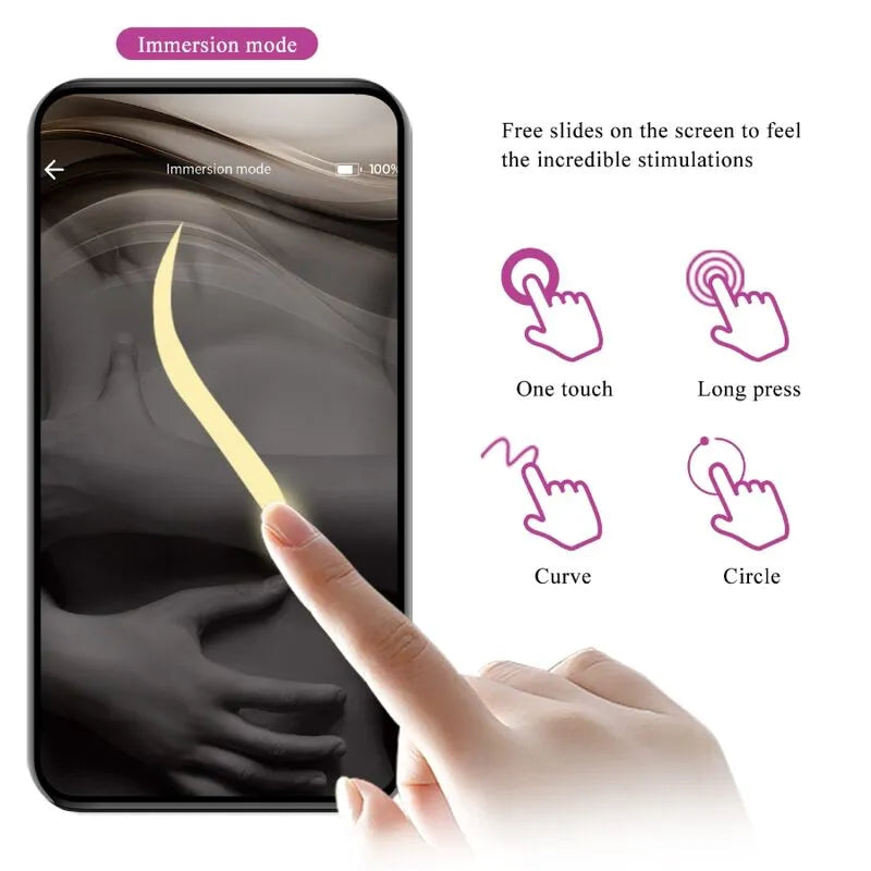 Œuf Vibrant Contrôle App Silicone Lilas