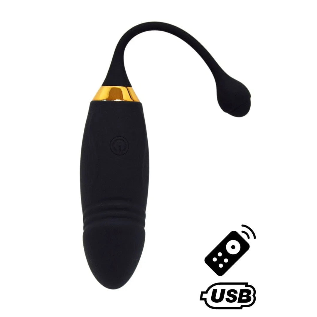 Œuf Vibrant Noir Télécommandé Pour Sensations Puissantes