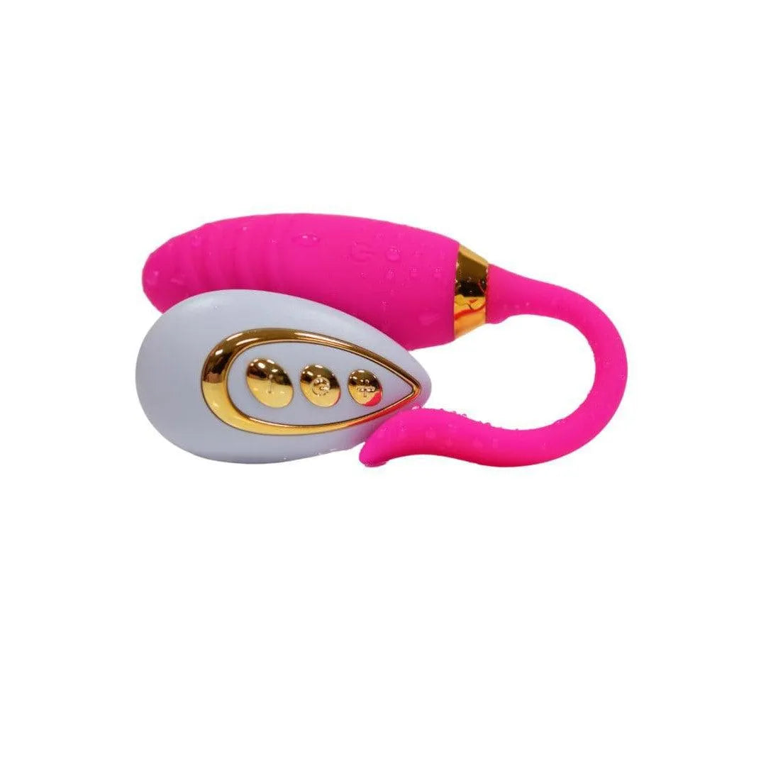 Œuf Vibrant Rainuré Rose Télécommandé Silicone