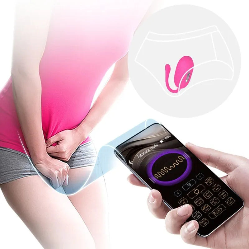 Œuf Vibrant Rose Télécommandé Par Application