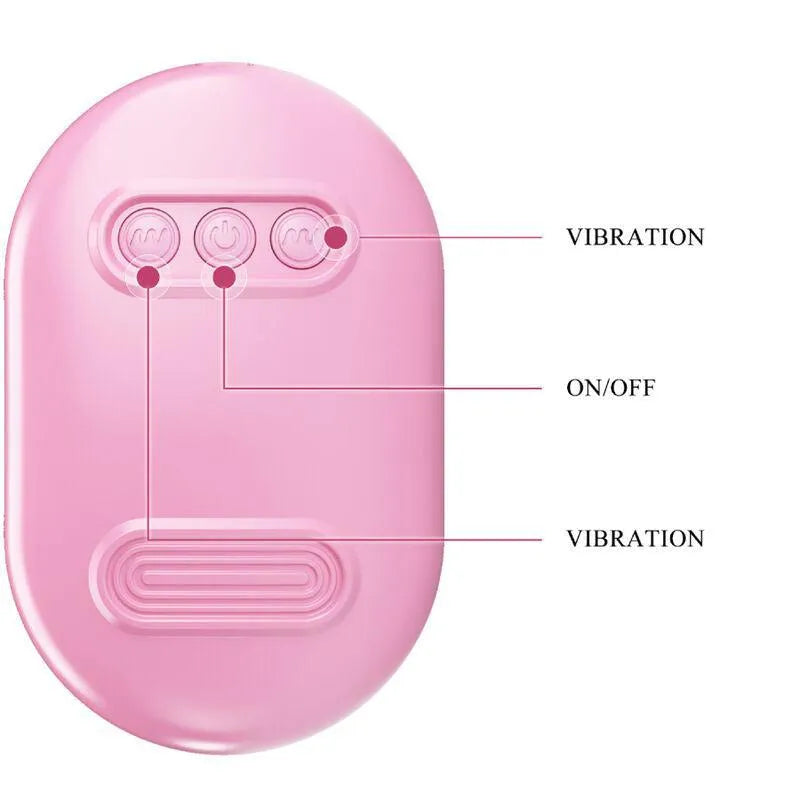 Œuf Vibrant Rose Télécommande Filaire 12 Modes