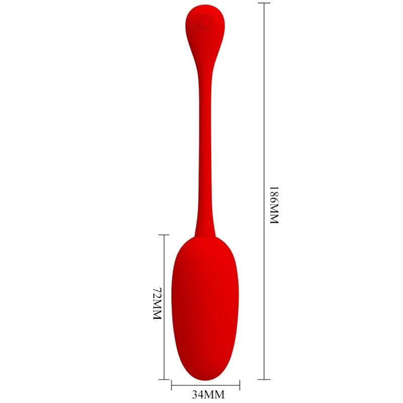 Œuf Vibrant Silicone Rouge Rechargeable 12 Fonctions