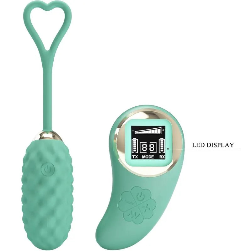 Œuf Vibrant Silicone Vert Télécommande