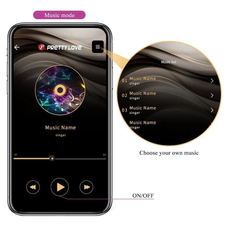Œuf Vibrant Silicone Violet Contrôle Smartphone