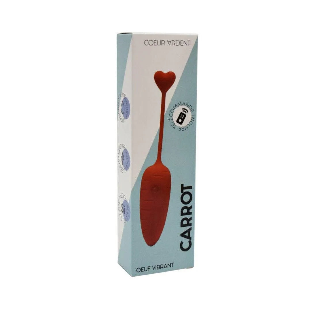 Œuf Vibrant Télécommandé En Silicone Forme Carotte