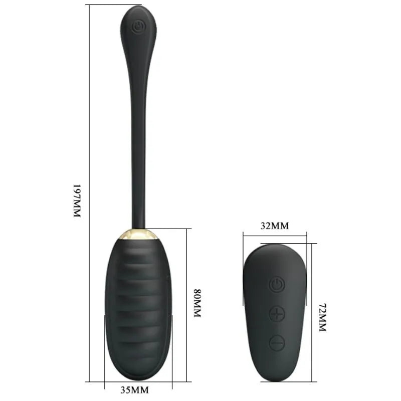 Œuf Vibrant Télécommandé Noir En Silicone