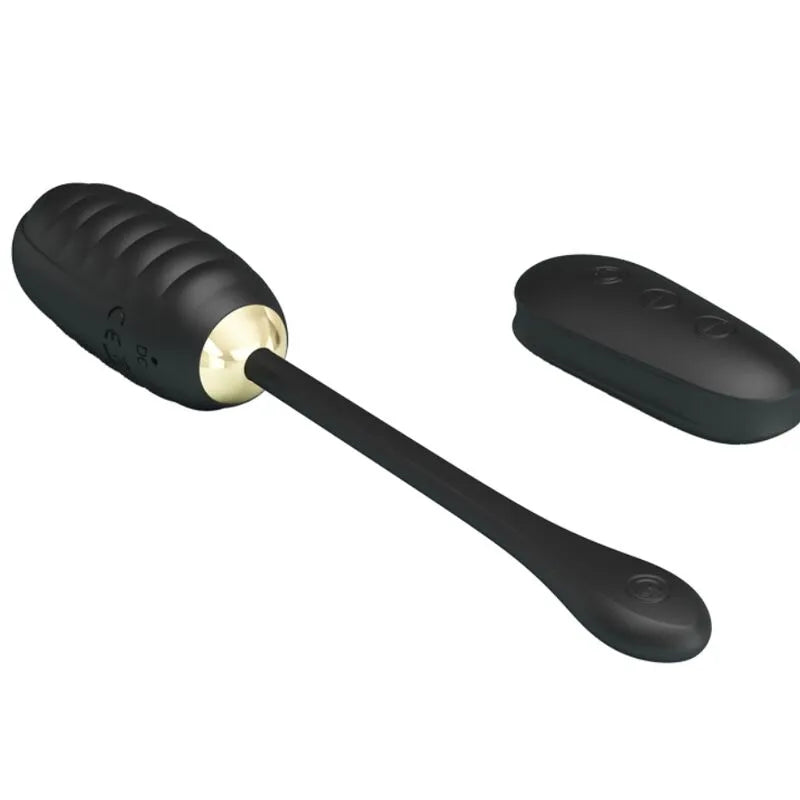 Œuf Vibrant Télécommandé Noir En Silicone