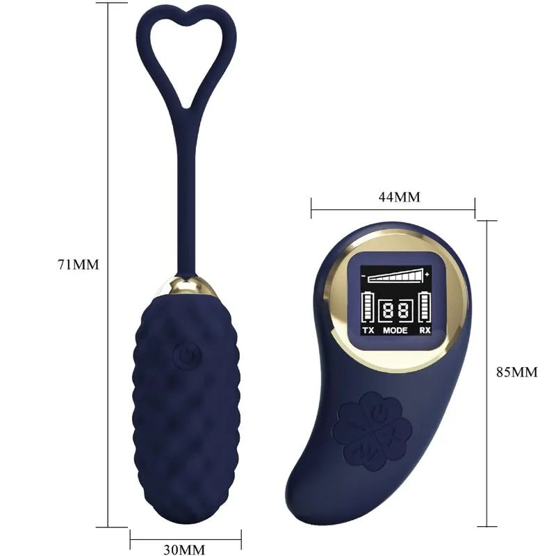 Œuf Vibrant Télécommandé Silicone Bleu