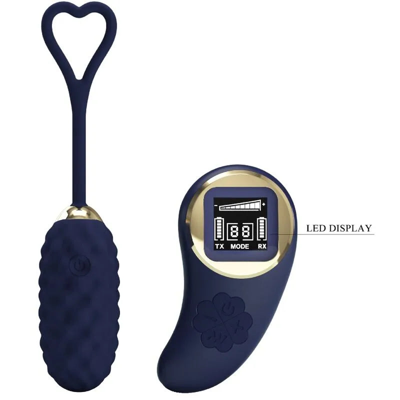 Œuf Vibrant Télécommandé Silicone Bleu