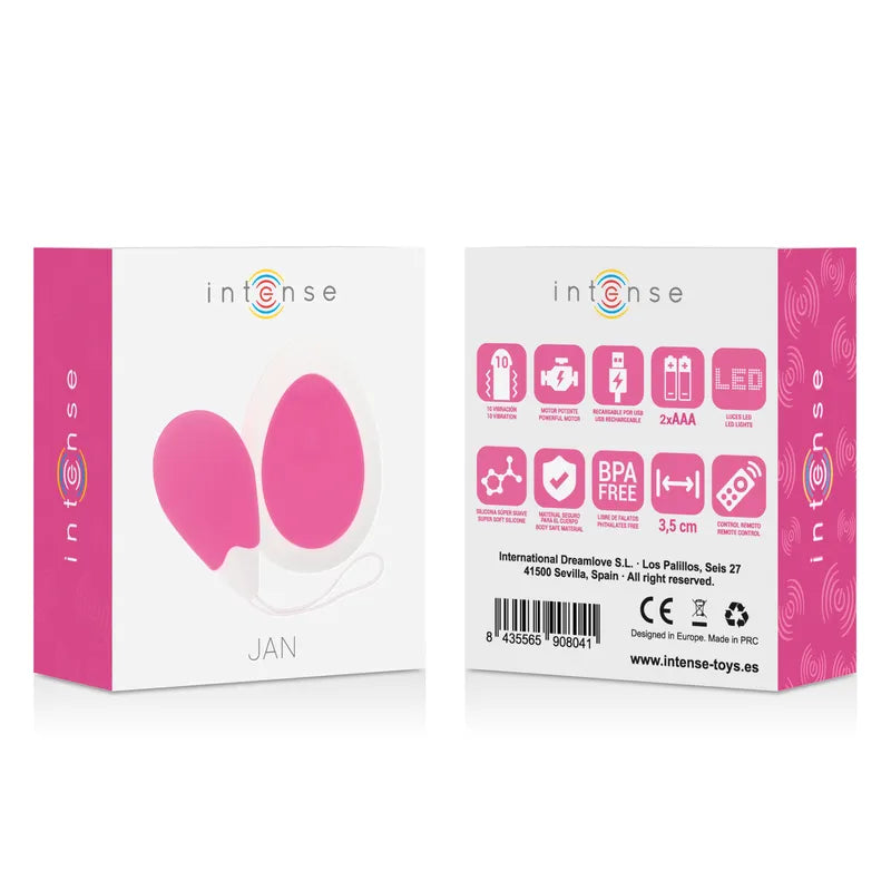 Œuf Vibrant Télécommandé Silicone Rechargeable