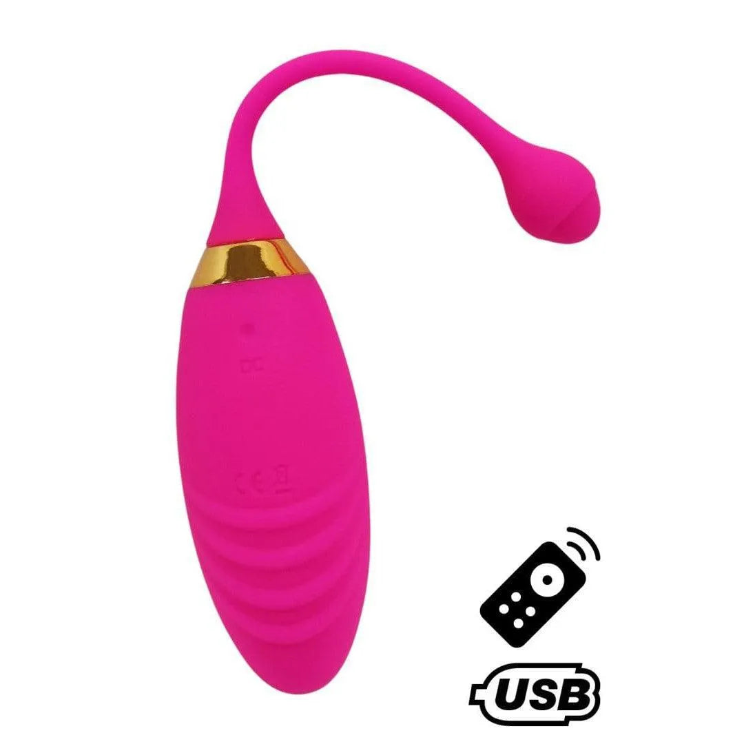 Œuf Vibrant Télécommandé Silicone Rose