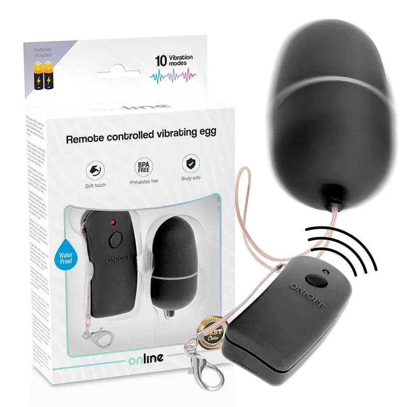 Œuf Vibrant Télécommandé Étanche Sans Phtalates