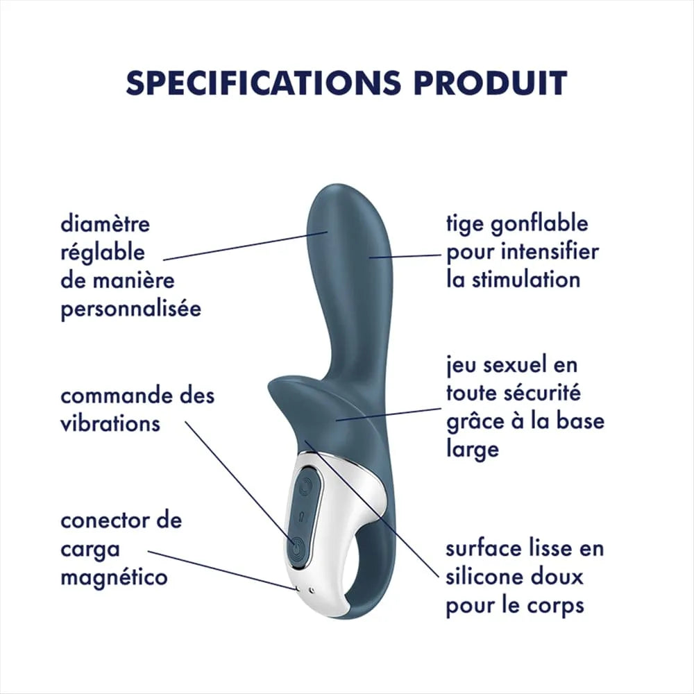 Vibromasseur Anal Gonflable Silicone Vibrations Puissantes