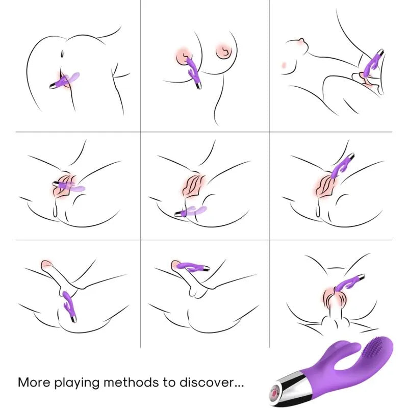 Vibromasseur Clitoridien Point G Silicone Étanche