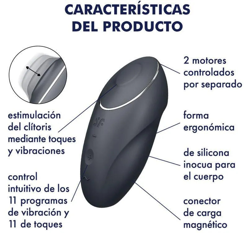 Vibromasseur Clitoridien Étanche Silicone Tapotement