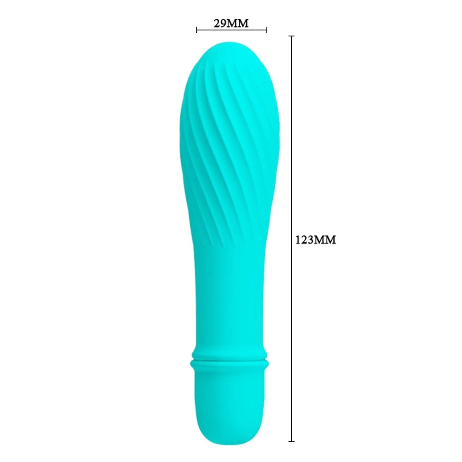 Vibromasseur Compact En Silicone Turquoise Waterproof