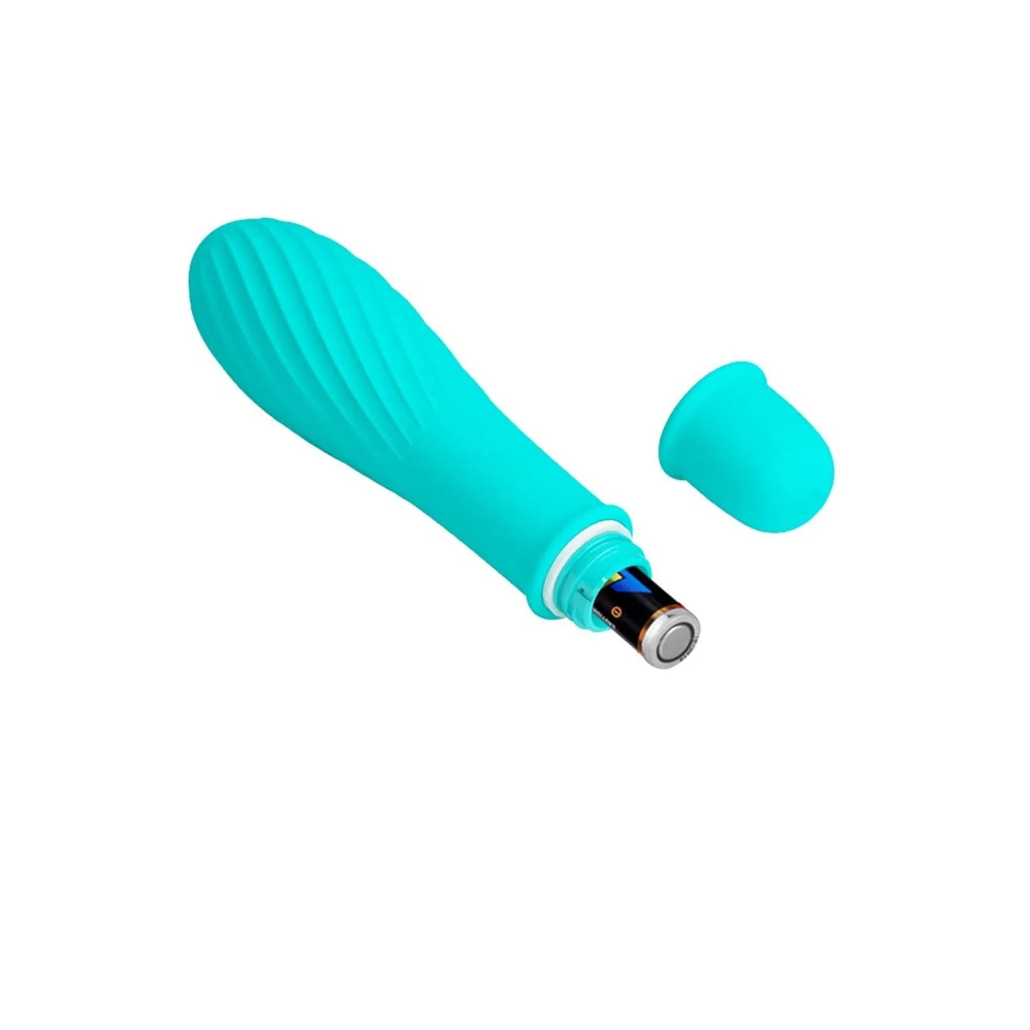 Vibromasseur Compact En Silicone Turquoise Waterproof