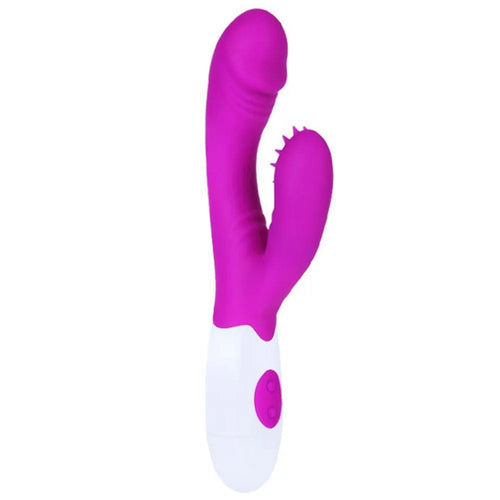 vibromasseur connecté lapin étanche tête réaliste picots ergot stimulation clitoris point G longueur 20cm pénétration 9cm diamètre 26mm