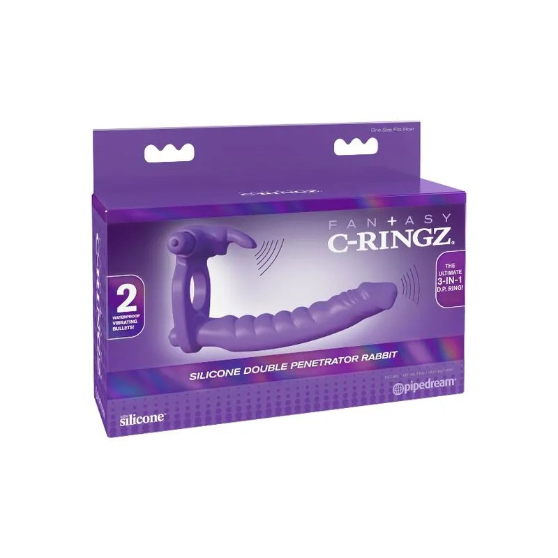 Vibromasseur Double Pénétration Silicone Waterproof