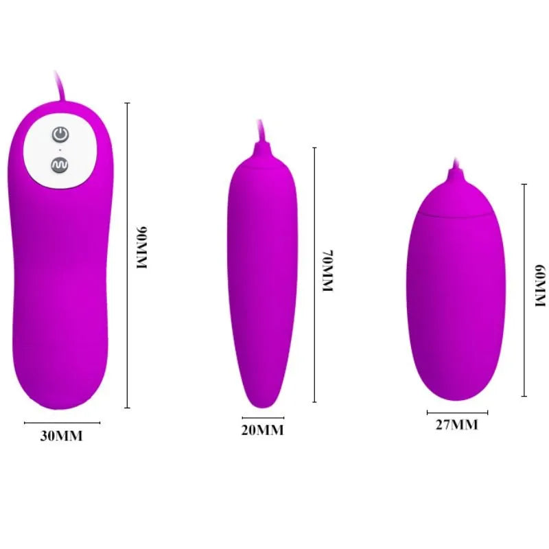 Vibromasseur Double Œuf Silicone Rechargeable