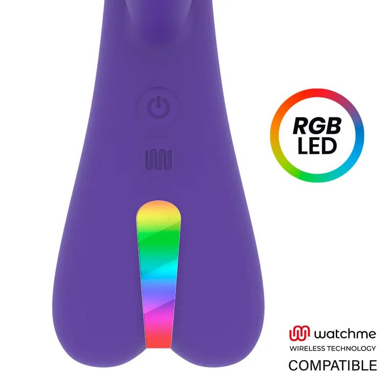 Vibromasseur Lapin Silicone Lila Waterproof