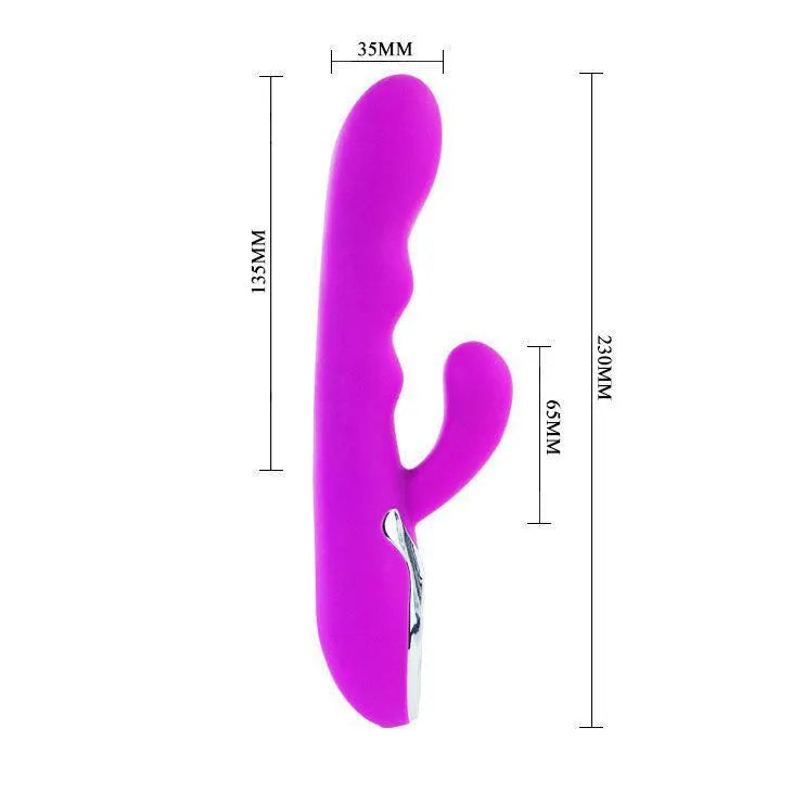 Vibromasseur Lilas Élégant Double Moteur Silicone