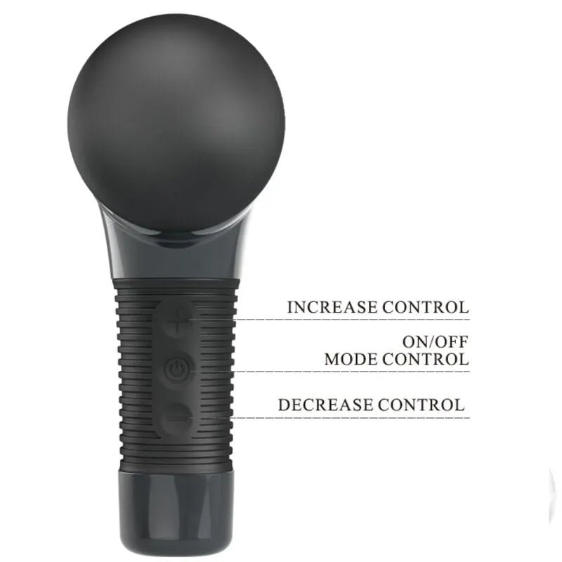 Vibromasseur Puissant Rechargeable Silicone Gris Foncé