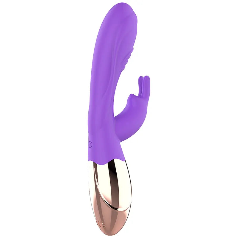 Vibromasseur Rabbit Rechargeable Silicone Or Lilas