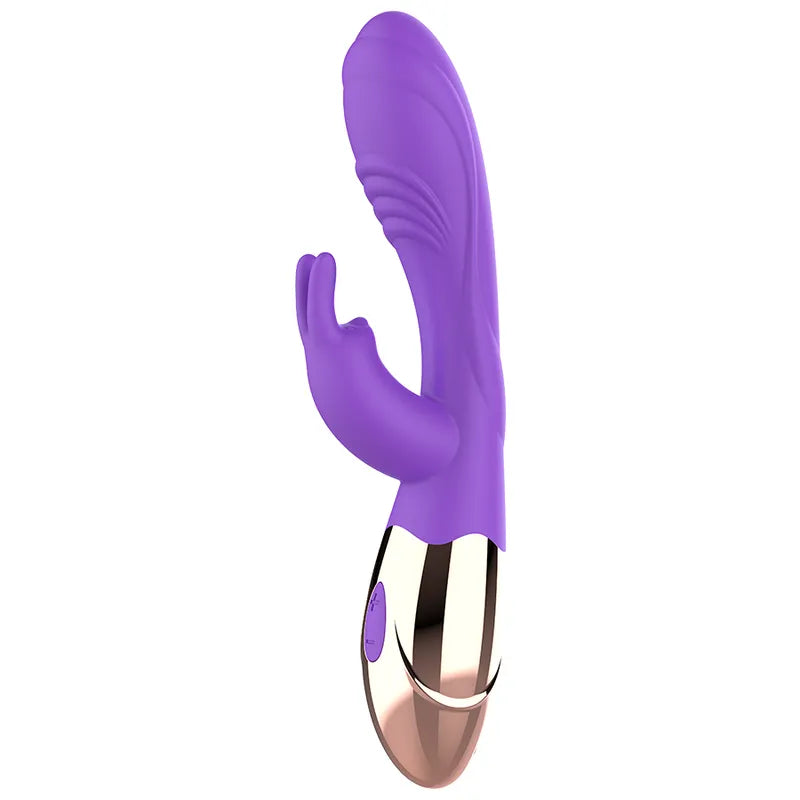 Vibromasseur Rabbit Rechargeable Silicone Or Lilas