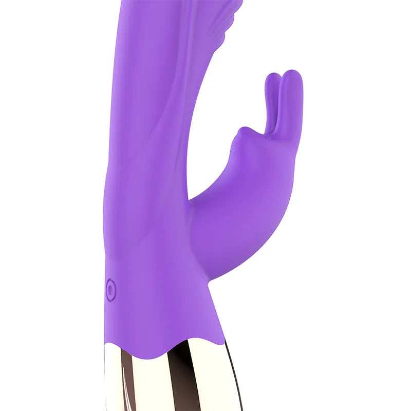 Vibromasseur Rabbit Rechargeable Silicone Or Lilas