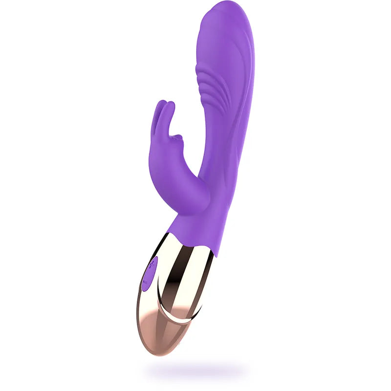 Vibromasseur Rabbit Rechargeable Silicone Or Lilas