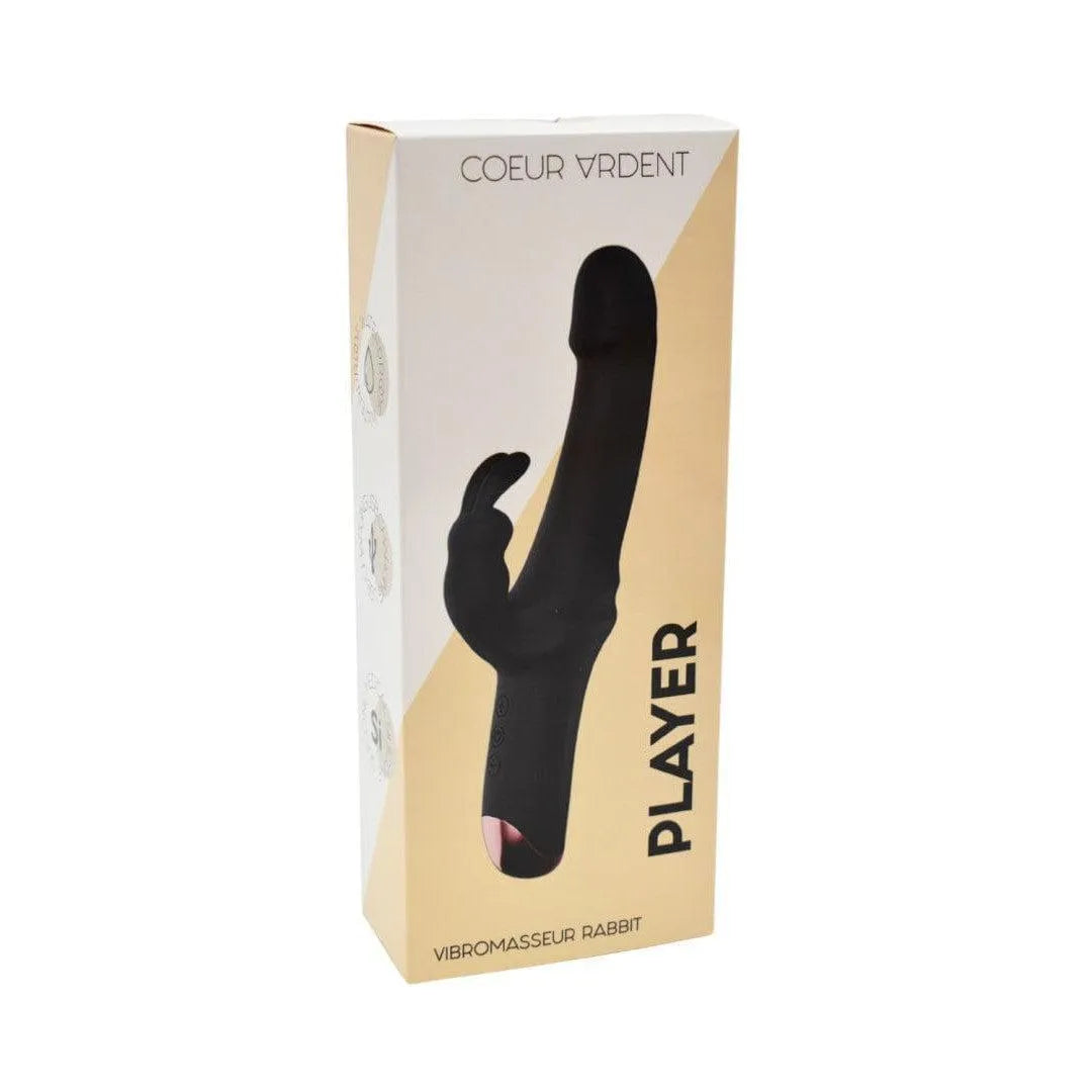 Vibromasseur Rabbit Silicone Noir Silencieux