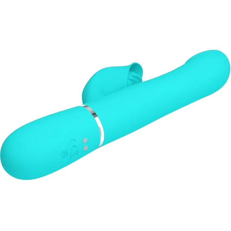Vibromasseur Rabbit Silicone Vert Aqua