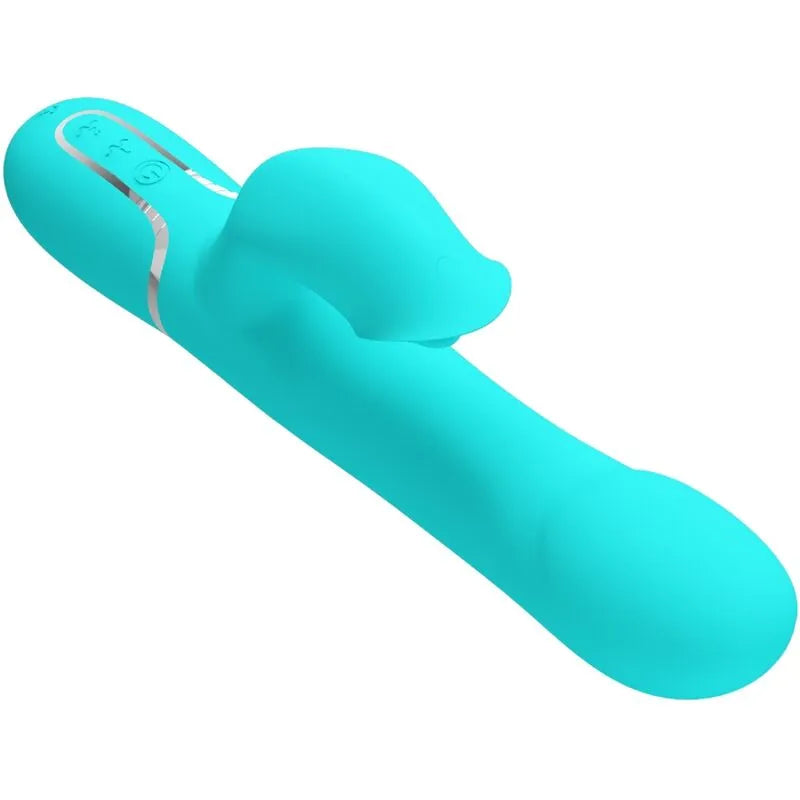 Vibromasseur Rabbit Silicone Vert Aqua