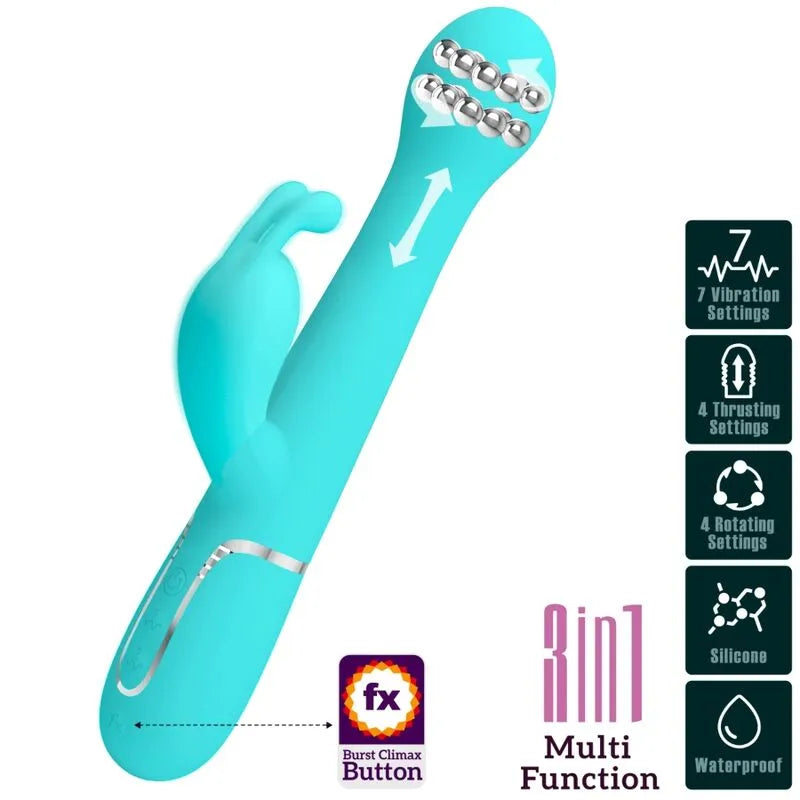 Vibromasseur Rabbit Silicone Violet Usb