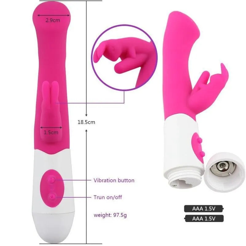 Vibromasseur Rabbit Étanche Silicone Médical