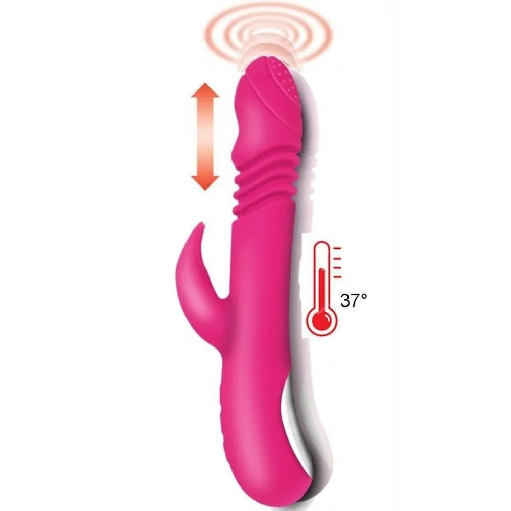 Vibromasseur Rabbit Va-Et-Vient Chauffant Silicone