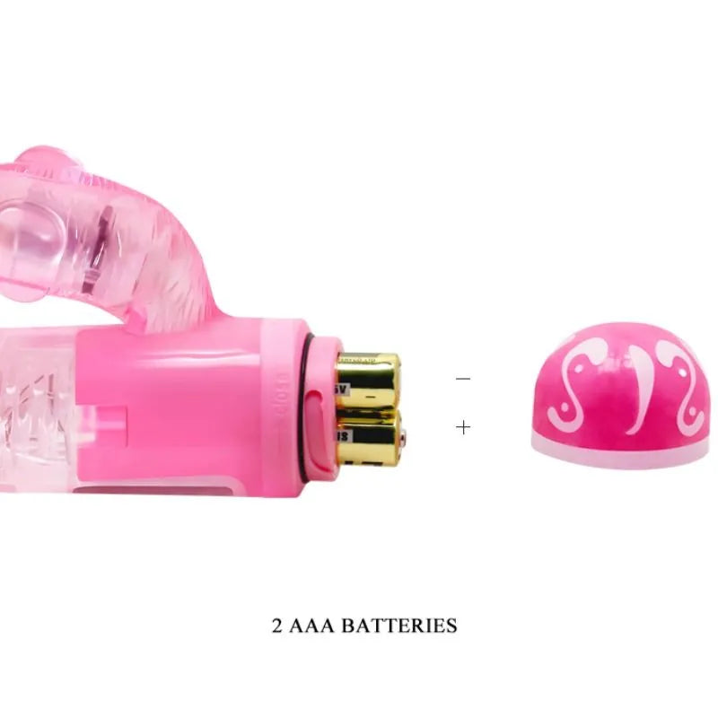 Vibromasseur Rose Avec Stimulateur Clitoris Lapin