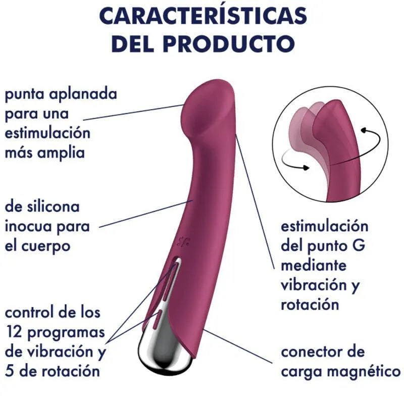 Vibromasseur Rotatif Point G Silicone Étanche