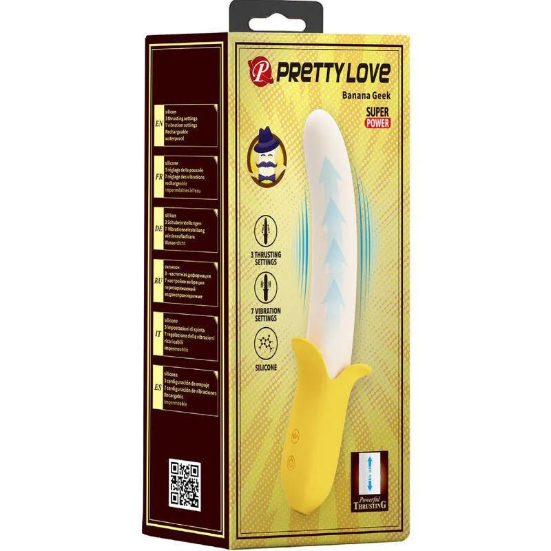 Vibromasseur Silicone Jaune Multifonction Rechargeable