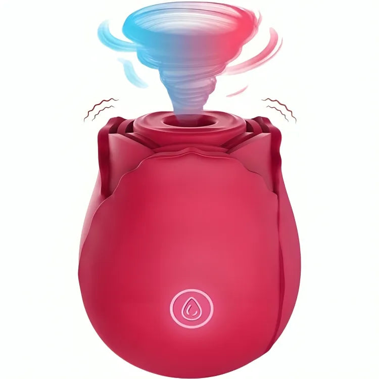 Vibromasseur Silicone Rouge Modes D'Aspiration